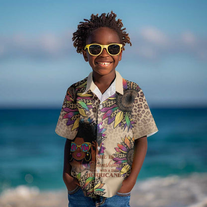 Black Her Story Sunshine Hurricane Kid Hawaiian Shirt Empowered Black Woman - African Pride