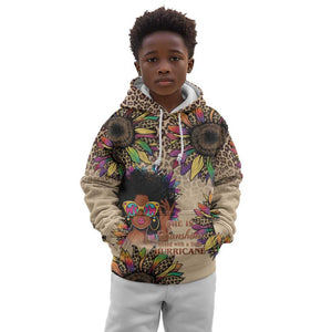 Black Her Story Sunshine Hurricane Kid Hoodie Empowered Black Woman - African Pride