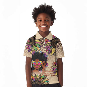Black Her Story Sunshine Hurricane Kid Polo Shirt Empowered Black Woman - African Pride