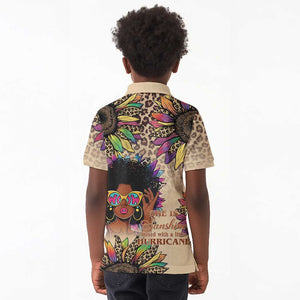 Black Her Story Sunshine Hurricane Kid Polo Shirt Empowered Black Woman - African Pride