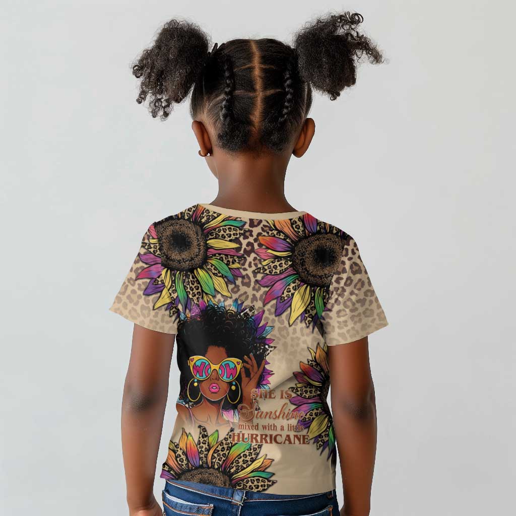 Black Her Story Sunshine Hurricane Kid T shirt Empowered Black Woman - African Pride