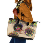 Black Her Story Sunshine Hurricane Leather Tote Bag Empowered Black Woman - African Pride