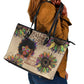 Black Her Story Sunshine Hurricane Leather Tote Bag Empowered Black Woman - African Pride