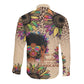Black Her Story Sunshine Hurricane Long Sleeve Button Shirt Empowered Black Woman - African Pride