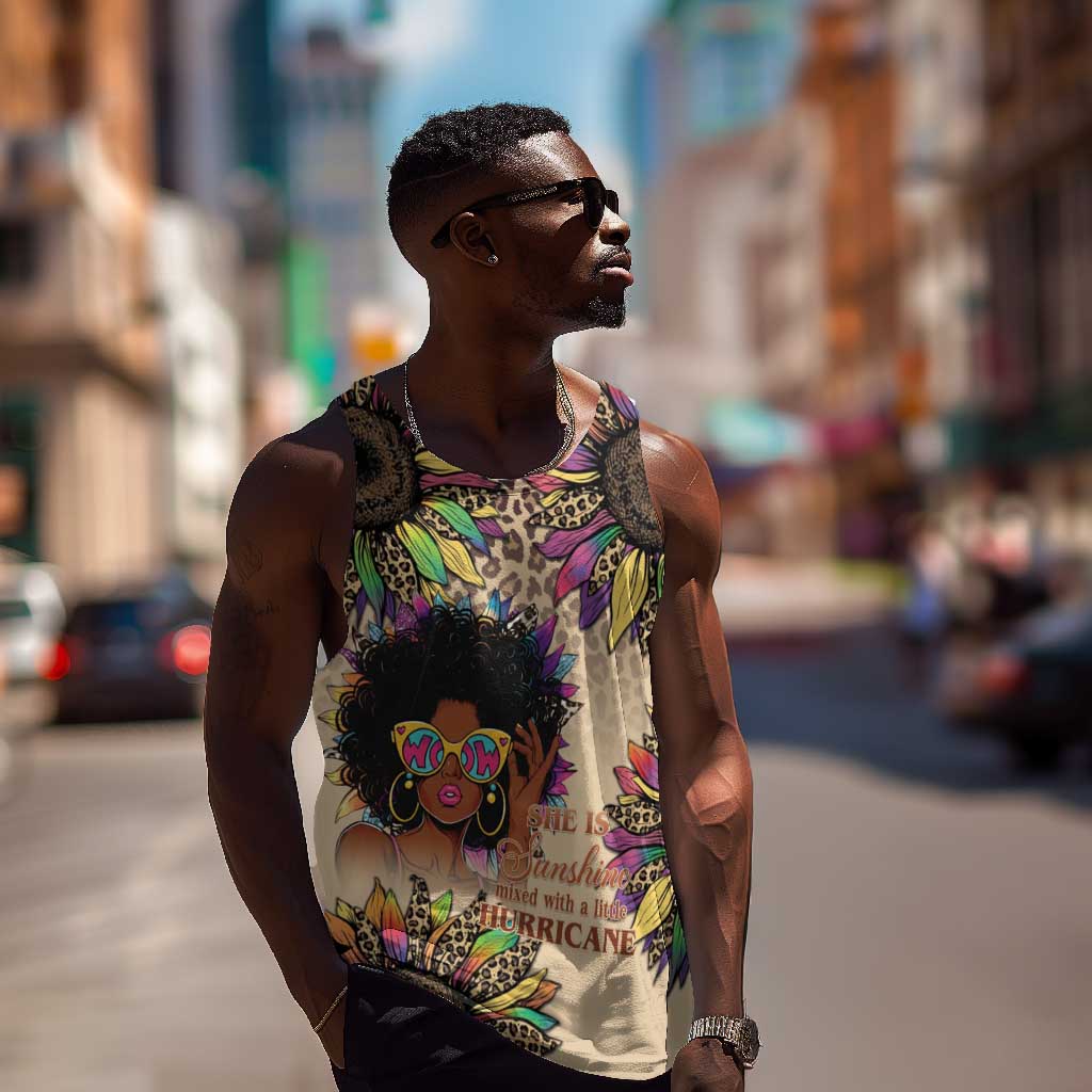 Black Her Story Sunshine Hurricane Men Tank Top Empowered Black Woman - African Pride