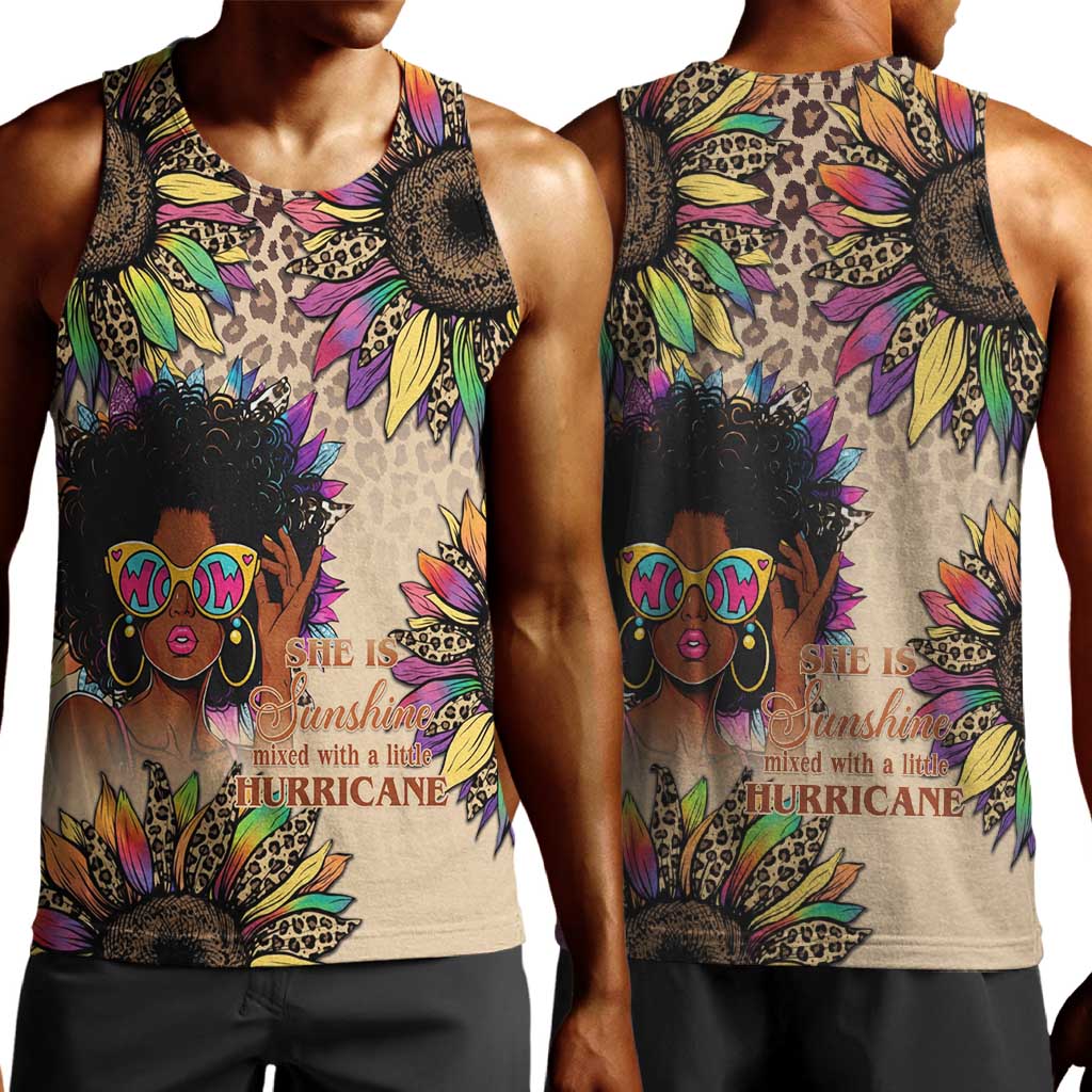 Black Her Story Sunshine Hurricane Men Tank Top Empowered Black Woman - African Pride