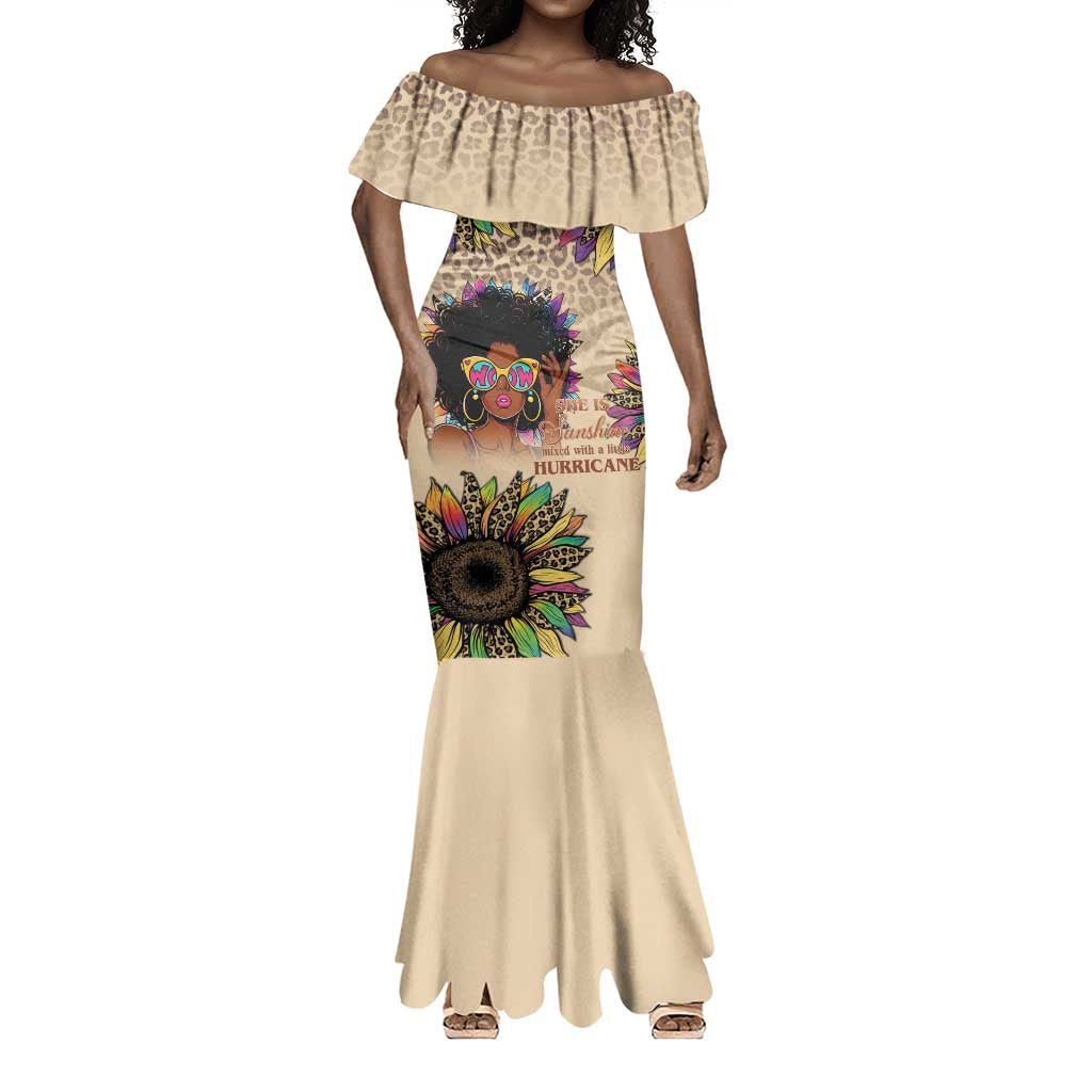 Black Her Story Sunshine Hurricane Mermaid Dress Empowered Black Woman - African Pride