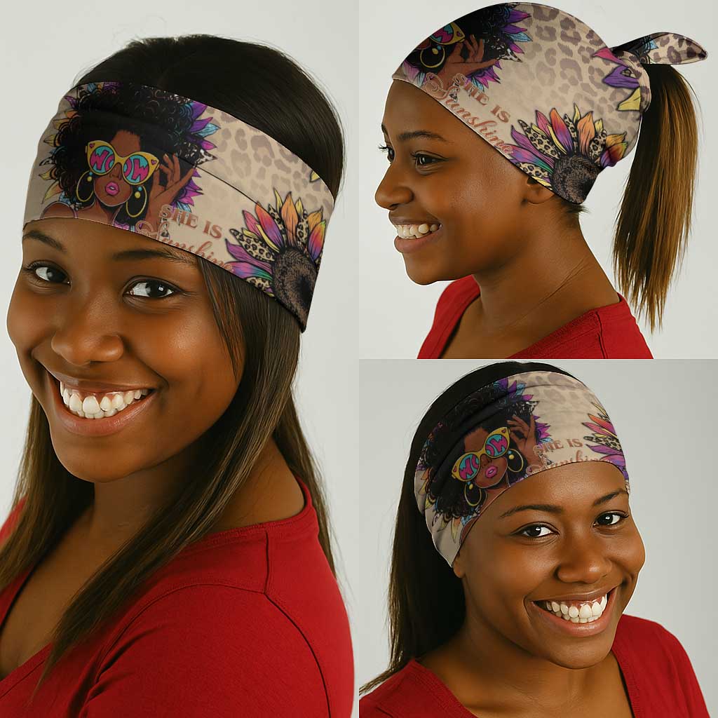Black Her Story Sunshine Hurricane Neck Gaiter Empowered Black Woman - African Pride