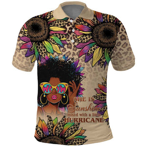Black Her Story Sunshine Hurricane Polo Shirt Empowered Black Woman - African Pride