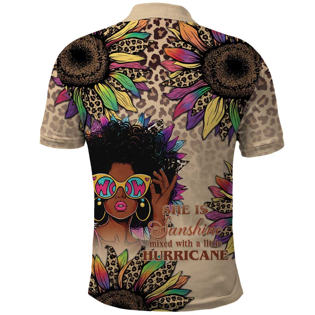 Black Her Story Sunshine Hurricane Polo Shirt Empowered Black Woman - African Pride