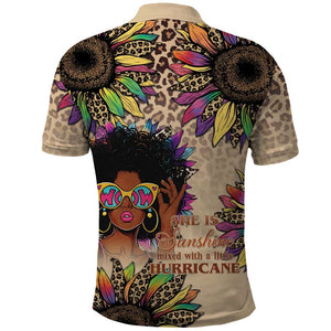 Black Her Story Sunshine Hurricane Polo Shirt Empowered Black Woman - African Pride