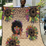 Black Her Story Sunshine Hurricane Quilt Empowered Black Woman - African Pride