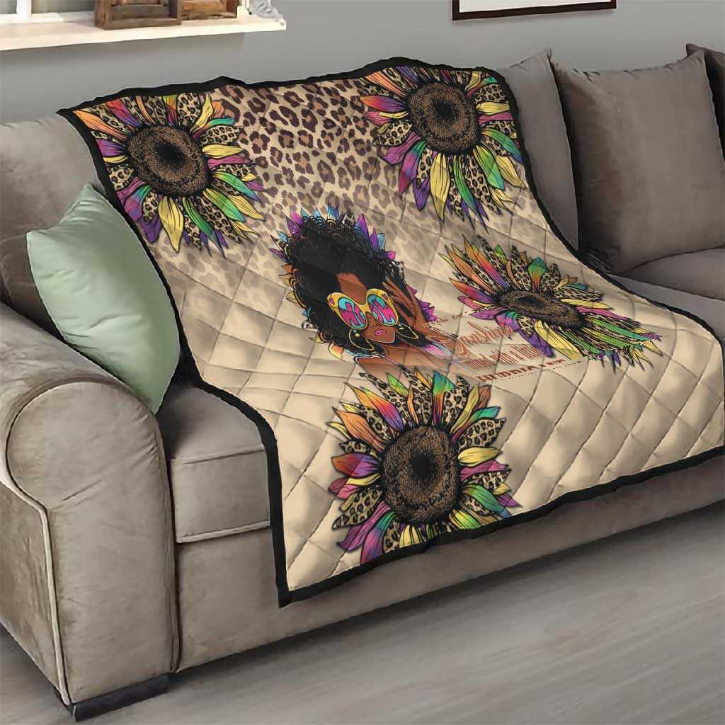 Black Her Story Sunshine Hurricane Quilt Empowered Black Woman - African Pride