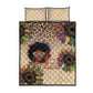 Black Her Story Sunshine Hurricane Quilt Bed Set Empowered Black Woman - African Pride