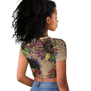 Black Her Story Sunshine Hurricane Raglan Cropped T shirt Empowered Black Woman - African Pride
