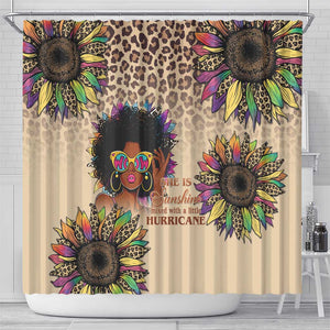 Black Her Story Sunshine Hurricane Shower Curtain Empowered Black Woman - African Pride