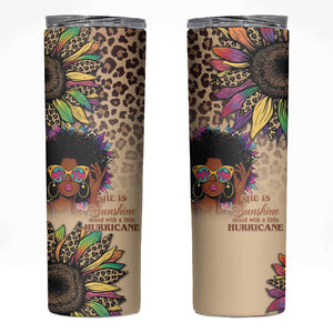 Black Her Story Sunshine Hurricane Skinny Tumbler Empowered Black Woman - African Pride