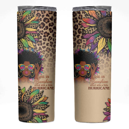 Black Her Story Sunshine Hurricane Skinny Tumbler Empowered Black Woman - African Pride