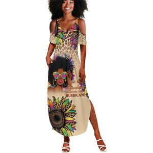 Black Her Story Sunshine Hurricane Summer Maxi Dress Empowered Black Woman - African Pride