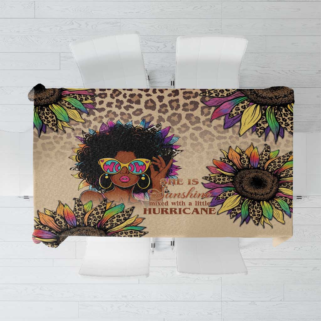 Black Her Story Sunshine Hurricane Tablecloth Empowered Black Woman - African Pride