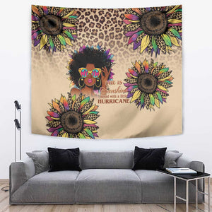 Black Her Story Sunshine Hurricane Tapestry Empowered Black Woman - African Pride