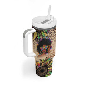 Black Her Story Sunshine Hurricane Tumbler With Handle Empowered Black Woman - African Pride