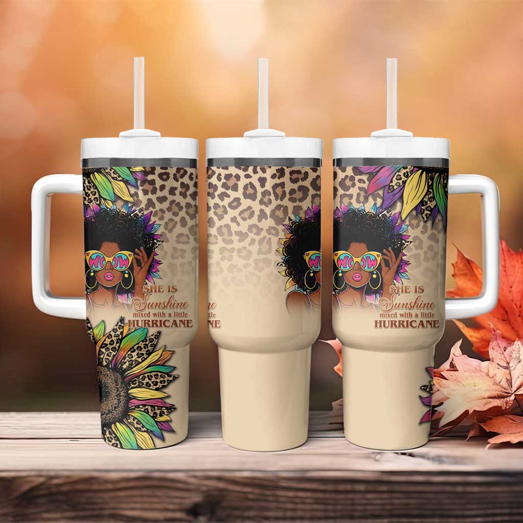 Black Her Story Sunshine Hurricane Tumbler With Handle Empowered Black Woman - African Pride
