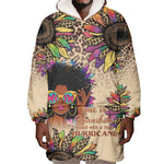 Black Her Story Sunshine Hurricane Wearable Blanket Hoodie Empowered Black Woman - African Pride