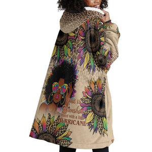 Black Her Story Sunshine Hurricane Wearable Blanket Hoodie Empowered Black Woman - African Pride