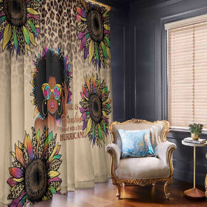 Black Her Story Sunshine Hurricane Window Curtain Empowered Black Woman - African Pride