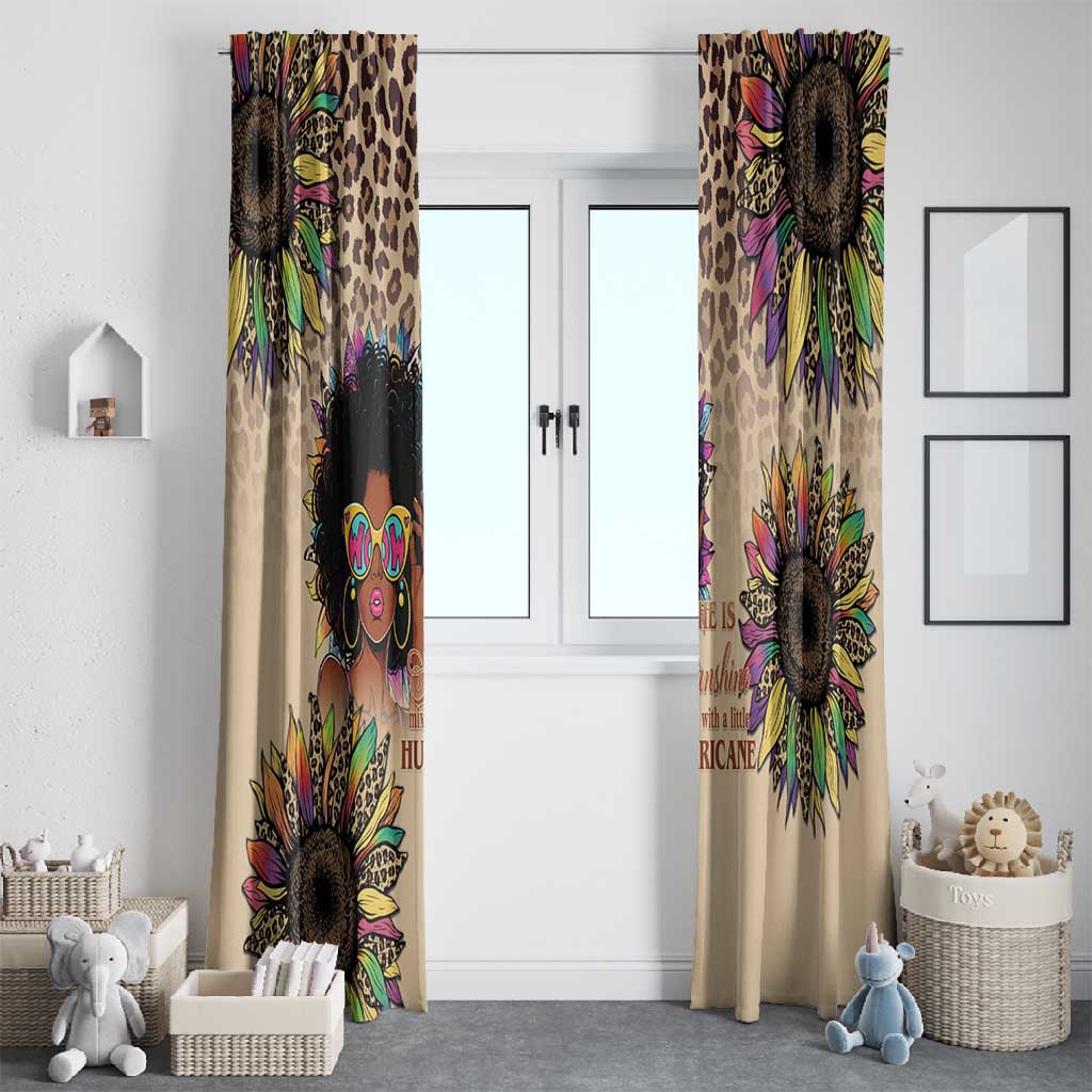 Black Her Story Sunshine Hurricane Window Curtain Empowered Black Woman - African Pride