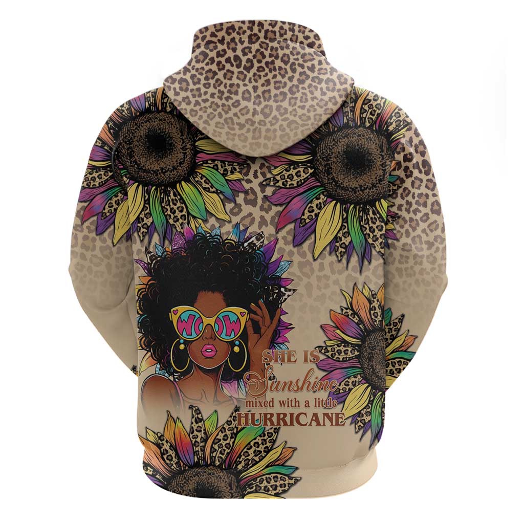 Black Her Story Sunshine Hurricane Zip Hoodie Empowered Black Woman - African Pride