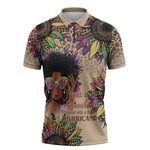 Black Her Story Sunshine Hurricane Zipper Polo Shirt Empowered Black Woman - African Pride