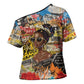 Black Her Story Graffiti Queen Cross Shoulder Shirt Black Woman Empowerment - African Pride
