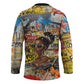 Black Her Story Graffiti Queen Hockey Jersey Black Woman Empowerment - African Pride
