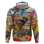Black Her Story Graffiti Queen Hoodie Black Woman Empowerment - African Pride