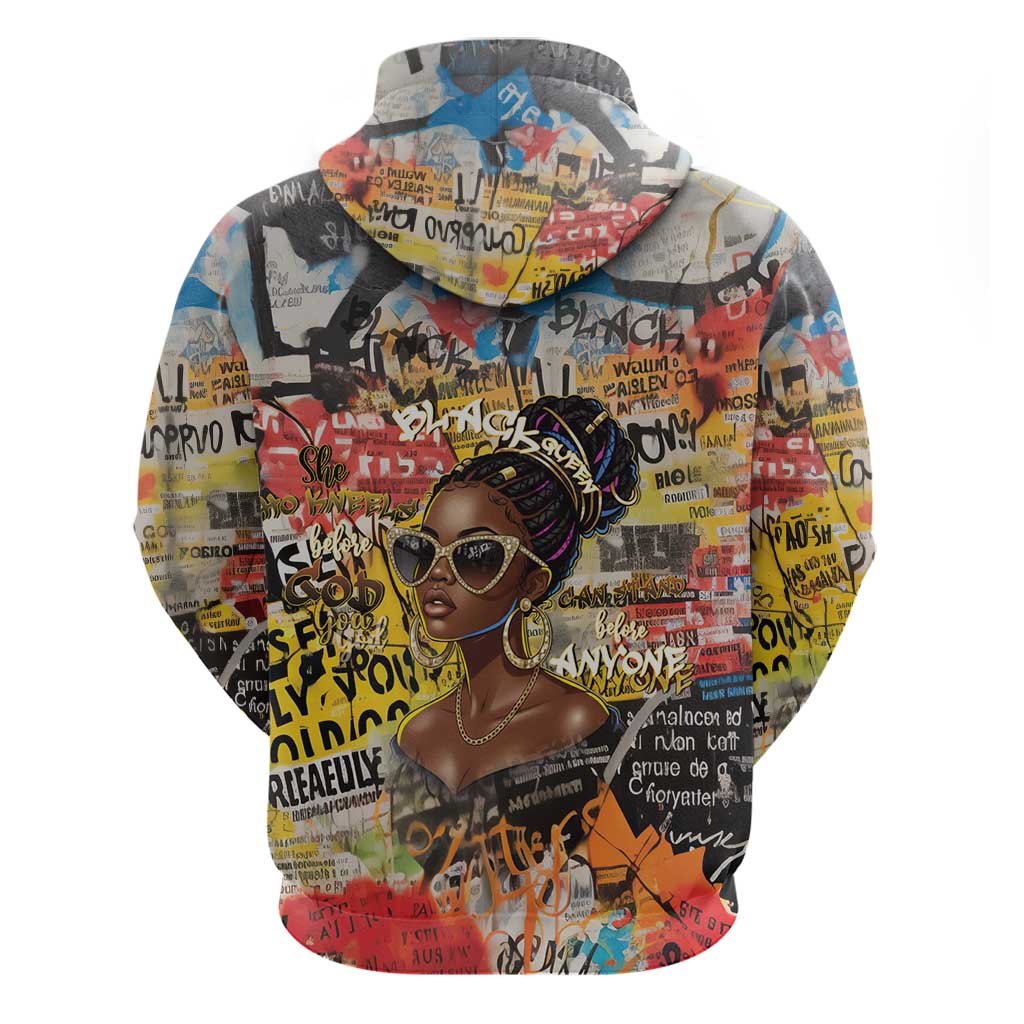 Black Her Story Graffiti Queen Hoodie Black Woman Empowerment - African Pride