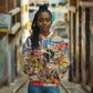 Black Her Story Graffiti Queen Hoodie Black Woman Empowerment - African Pride