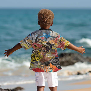 Black Her Story Graffiti Queen Kid Hawaiian Shirt Black Woman Empowerment - African Pride