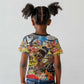 Black Her Story Graffiti Queen Kid T shirt Black Woman Empowerment - African Pride