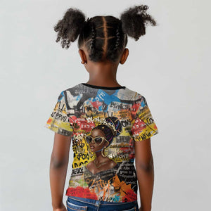 Black Her Story Graffiti Queen Kid T shirt Black Woman Empowerment - African Pride