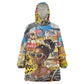 Black Her Story Graffiti Queen Kid Wearable Blanket Hoodie Black Woman Empowerment - African Pride
