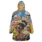 Black Her Story Graffiti Queen Kid Wearable Blanket Hoodie Black Woman Empowerment - African Pride