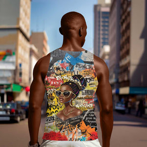Black Her Story Graffiti Queen Men Tank Top Black Woman Empowerment - African Pride