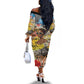 Black Her Story Graffiti Queen Off The Shoulder Long Sleeve Dress Black Woman Empowerment - African Pride