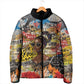 Black Her Story Graffiti Queen Padded Jacket Black Woman Empowerment - African Pride