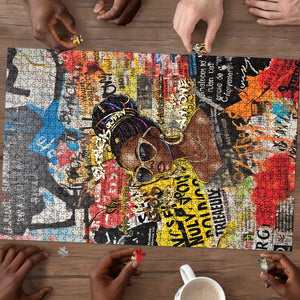 Black Her Story Graffiti Queen Puzzle Black Woman Empowerment - African Pride