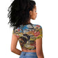 Black Her Story Graffiti Queen Raglan Cropped T shirt Black Woman Empowerment - African Pride
