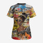 Black Her Story Graffiti Queen Scrub Top Black Woman Empowerment - African Pride