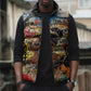Black Her Story Graffiti Queen Sleeveless Puffer Jacket Black Woman Empowerment - African Pride
